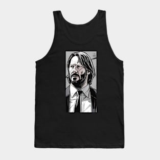 John Wick- Comic Book Style_001 Tank Top